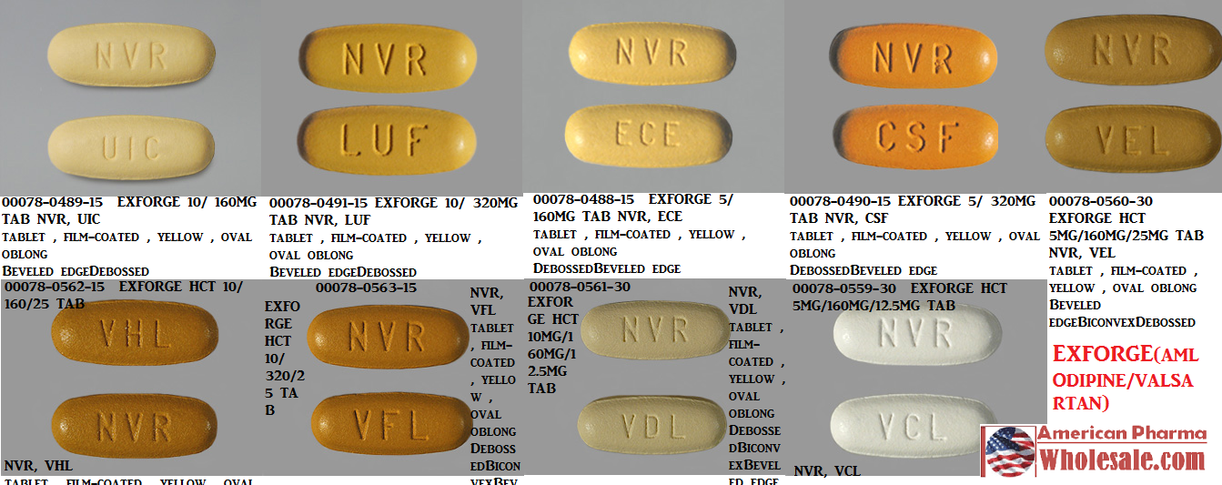 Rx Item-Amlodipine -Valsartan 10mg/160mg Gen Exforge Tab 30 by Mylan Pharma
