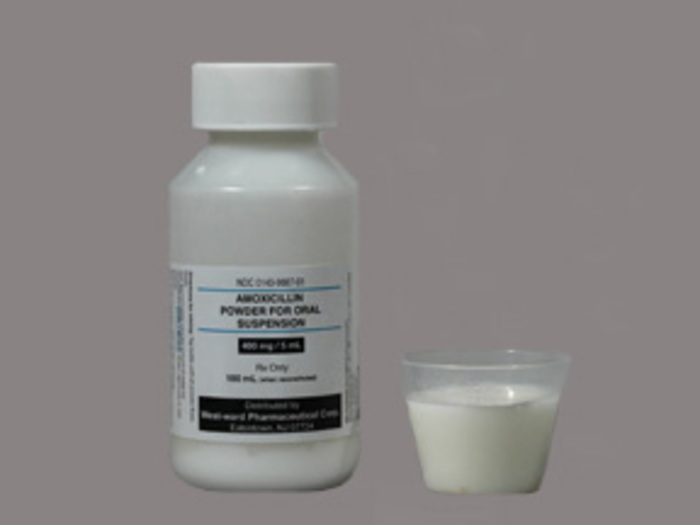 Rx Item-Amoxicillin Trihydrate 400MG/5ML 100 ML Suspension by Hikma Pharma USA 