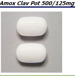 Rx Item-Amoxicillin-Pot Clavulanate 500/125mg 20 Tab By Sandoz 