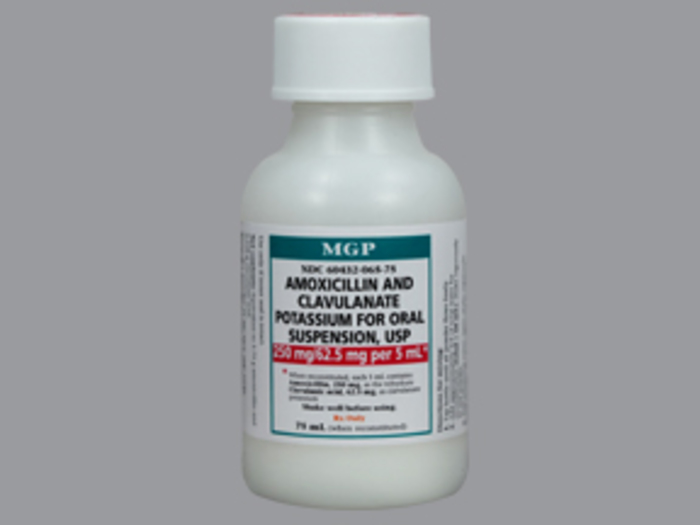 Rx Item-Amoxicillin-Clavulanate Potassium 250/62.5MG 75 ML Suspension by Morton Grove Pharma USA 