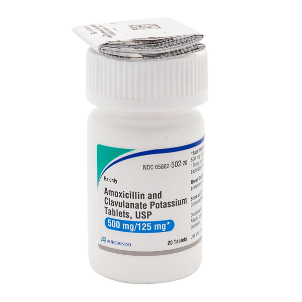 Amoxicillin 500mg and Clavulanate Potassium 125mg Tabl 20 Gen Augmentin 