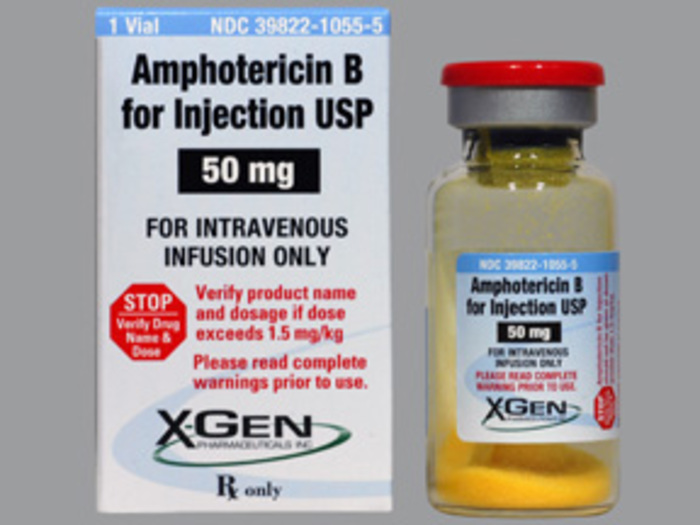 Rx Item-Amphotericin B Powder Gen FUNGIZONE 50MG Vial -Keep Refrigerated - by X-Gen Pharma USA 
