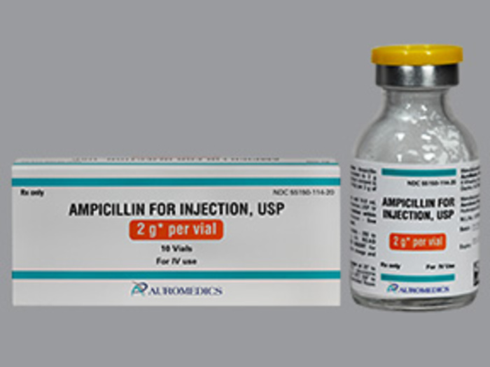 Rx Item-Ampicillin Sodium 2GM 10 Vial by Auromedics Pharma USA 