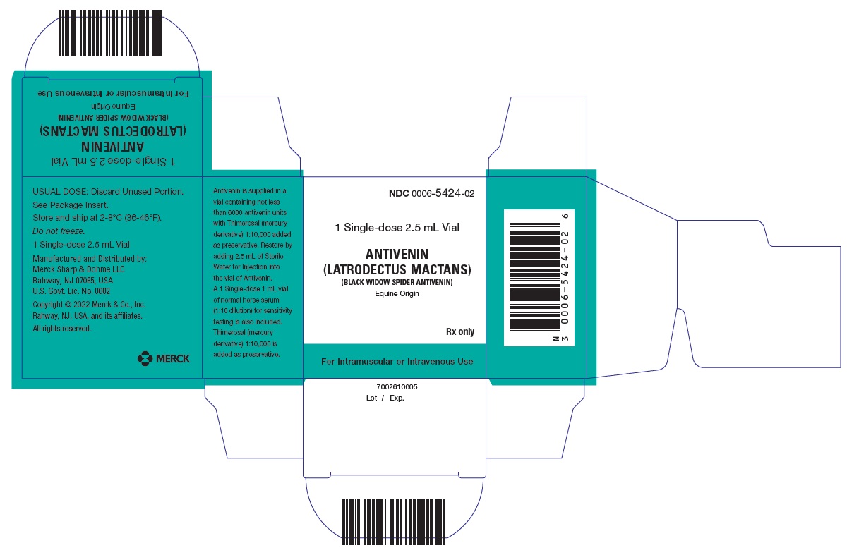 Rx Item-Antivenin Spider antivenin,Latrodectus6000 Unit Vial 2.5ml by Merck