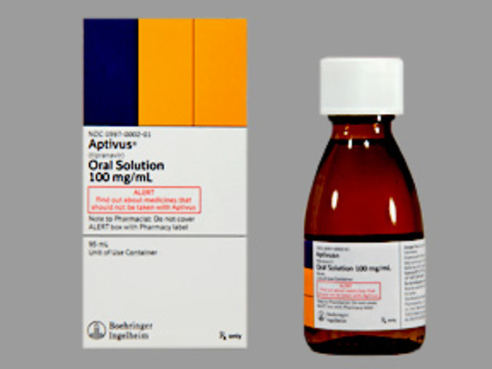 Rx Item-Aptivus 100MG 95 ML  tipranavir/vitamin E sol by Boehringer Ingelheim Pharma USA 