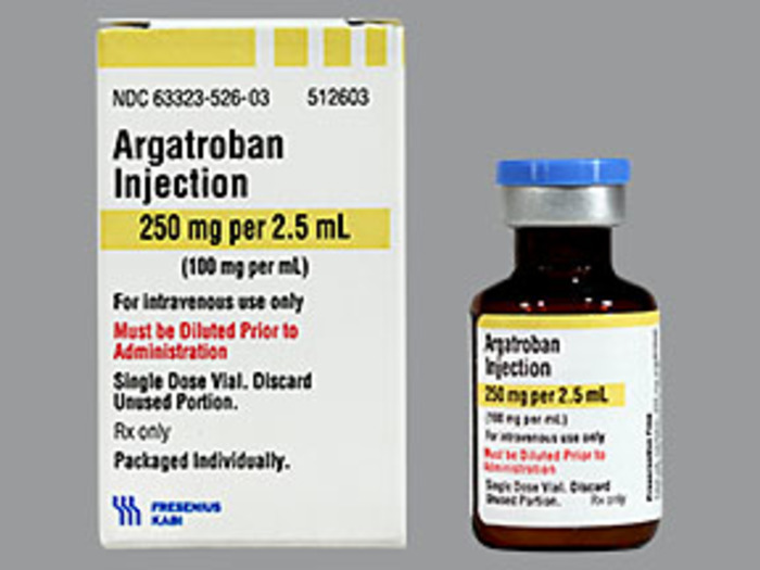 Rx Item-Argatroban 100MG/ML 2.5 ML Single Dose Vial  by Fresenius Kabi Pharma USA Gen Acova