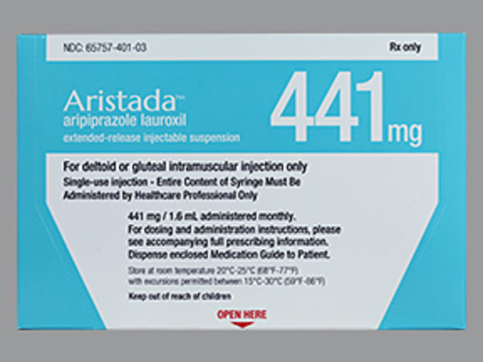 Rx Item-Aristada aripiprazole lauroxil  441mg 1.6 Syg 1.6ml by Alkermes 