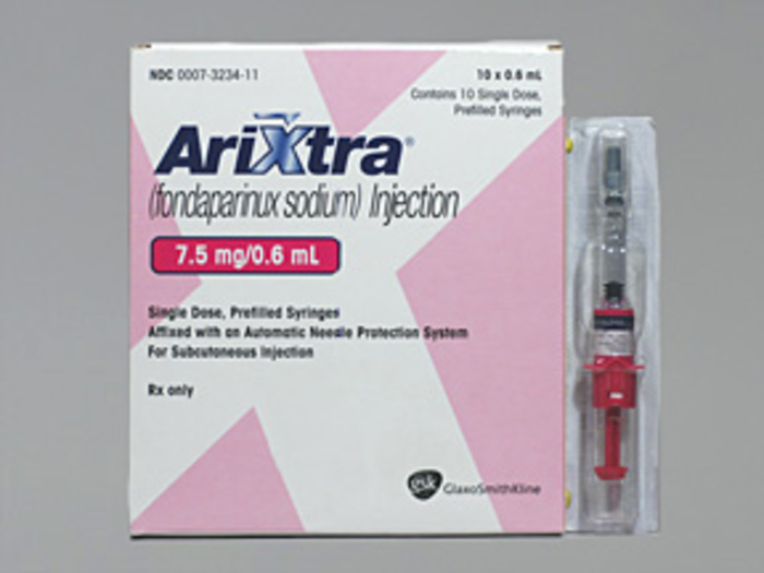 Rx Item-Arixtra Injection fondaparinux sodium 7.5MG 10X0.6 ML PFS by Mylan Institutional Pharma USA 