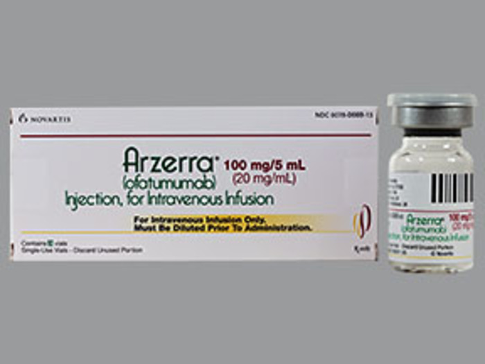 Rx Item-Arzerra 100mg ofatumumab Sdv 3X5ml by Novartis