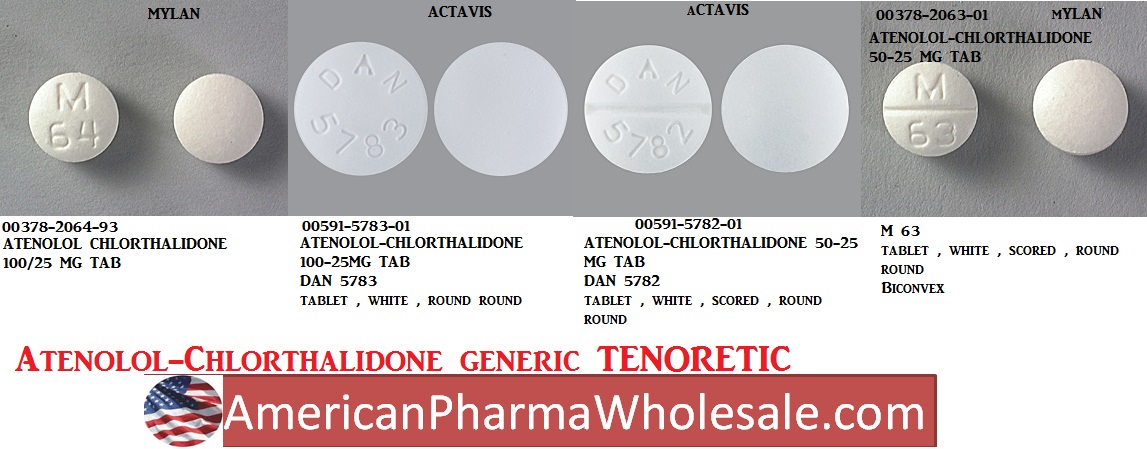 Atenolol-Chlorthalidone 100mg/25mg Tab 100 by Mylan Pharma