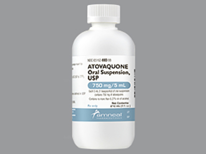 Rx Item-Atovaquone 750mg-5 ml Sus 210 ml by Amneal Pharma Gen Mepron