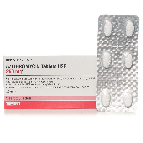 Rx Item-Azithromycin 250mg Tab 1X6 by Teva Pharma
