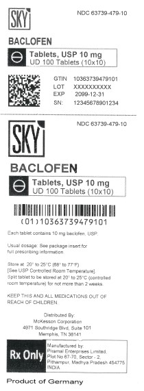 Baclofen 10mg Tab genLioresal 100 by Mckesson Packaging Services Unit Dose 