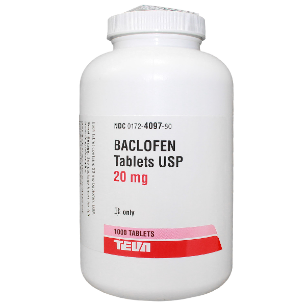 Rx Item-Baclofen 20mg Tab 1000 by Teva Pharma Gen Lioresal