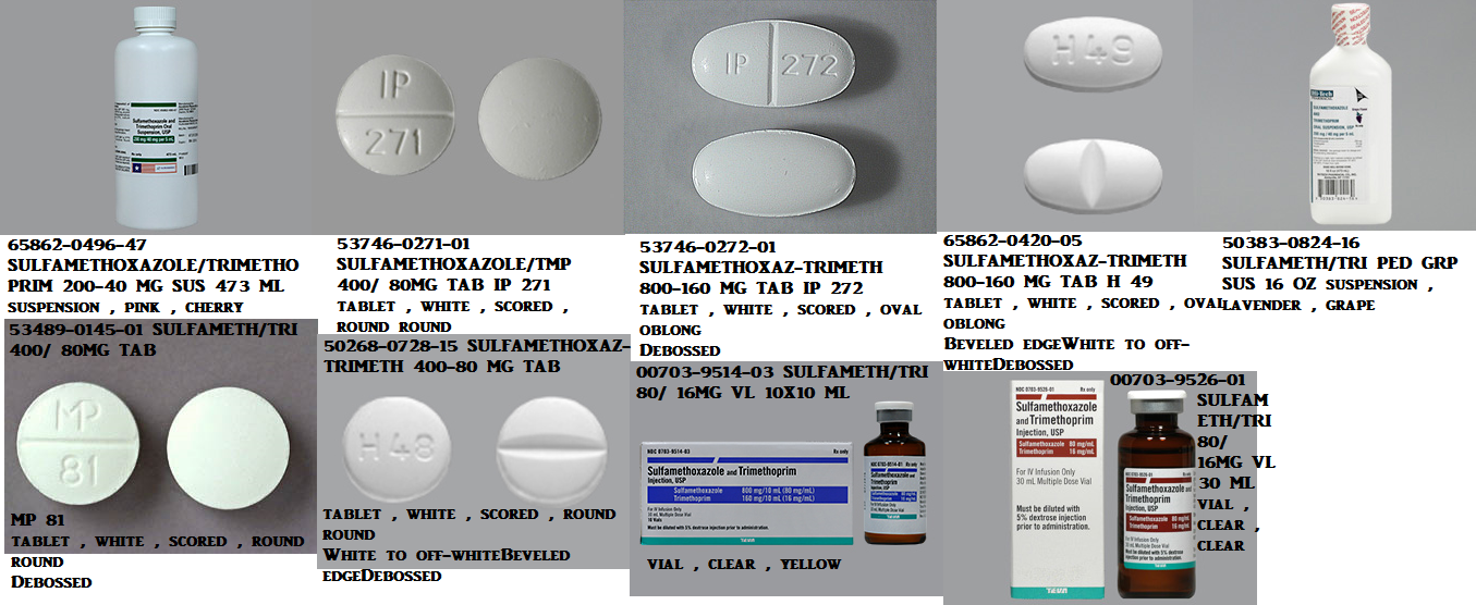 Rx Item-Sulfamethoxazole-Trimethoprim 400Mg/80Mg Tab 100 By Vista Pharma