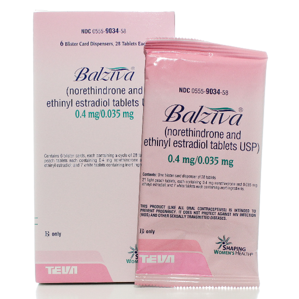 Rx Item-Balziva 6X28 Tab by Teva Pharma USA  Gen Ovcon