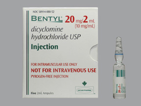 Rx Item-Bentyl 10mg/ml Amp 5X2ml by Actavis Pharma