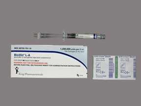 Image 0 of Rx Item-Bicillin LA 1.2Mm 2 ml Syg 10X2ml by Pfizer Pharma