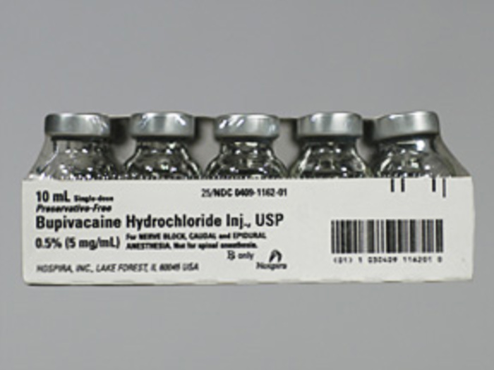 RX ITEM-Bupivacaine 5mg/ml Vial 25X10ml by Hospira Worldwide Gen Marcaine