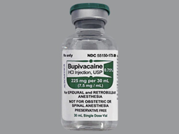 Rx Item-Bupivacaine 7.5mg/ml PF 0.75% SDV l 25X30ml by