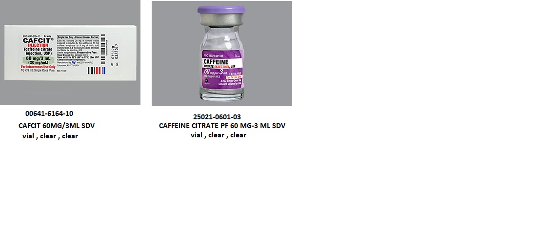 Rx Item-Cafcit Caffeine Citrate 60Mg/3ml Vial 10 By Hikma (Westward) Pharma