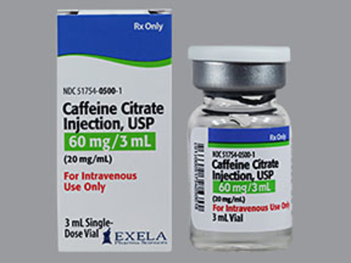 Rx Item-Caffeine Citrate 60MG 3 ML Injection by Exela Pharma USA 