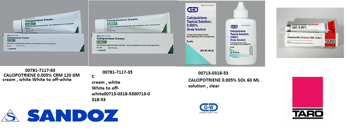 Rx Item-Calcipotriene 0.005% Cream 60gm By Sandoz Pharma