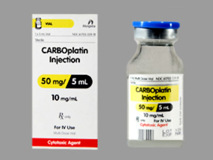 Rx Item-Carboplatin 50MG sol 5 ML Multi Dose Vial  by Pfizer Pharma USA Injec Gen Parpltin