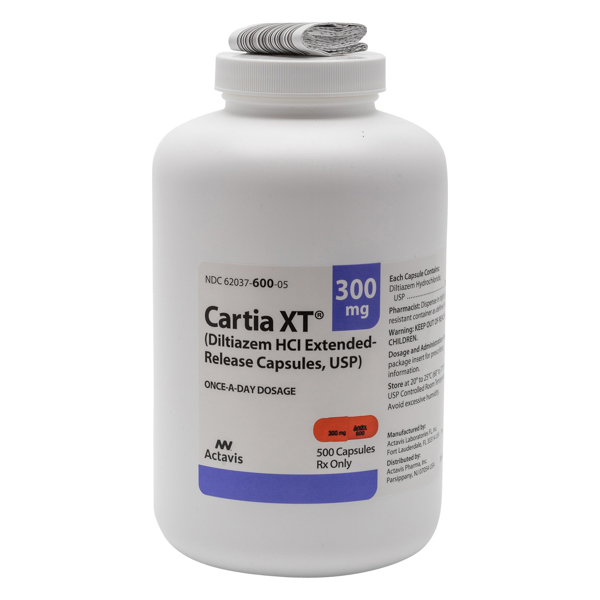 Rx ItemCartia XT 300mg Cap 500 By Actavis Teva Pharma Gen Cardizem CD