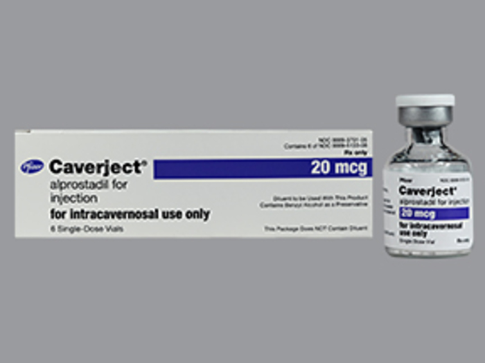 Rx Item-Caverject 20MCG Alprostadil 6 Vial  by Pfizer Pharma USA 