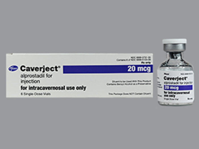 Rx Item-Caverject Alprostadil  20mcg Vial 6 By Pfizer Pharma