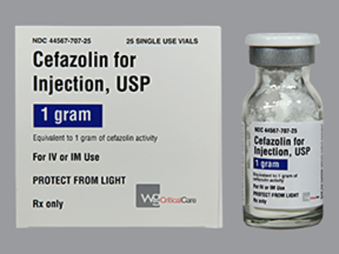 Rx Item-Cefazolin 1 gm Vial 25 By Wg Critical Care 