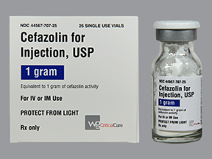 Rx Item-Cefazolin 1GM 25 Vial by Wg Critical Care Pharma USA 