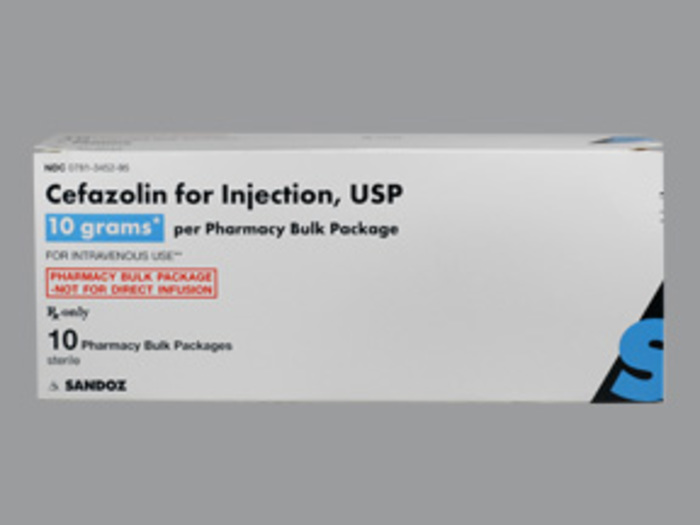 Rx Item-Cefazolin 10 gm Vial 10 By Sandoz Pharma Gen Kefzol Ancef