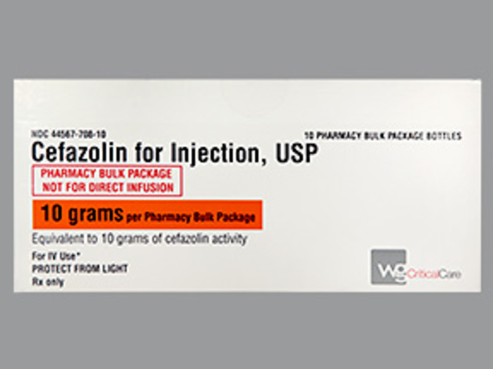 Rx Item-Cefazolin 10 gm Vial 10 By Wg Critical Care Gen Ancef Kefzol
