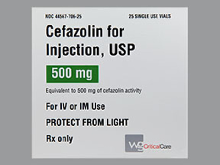 Rx Item-Cefazolin 500mg Vial 25 By Wg Critical Care 