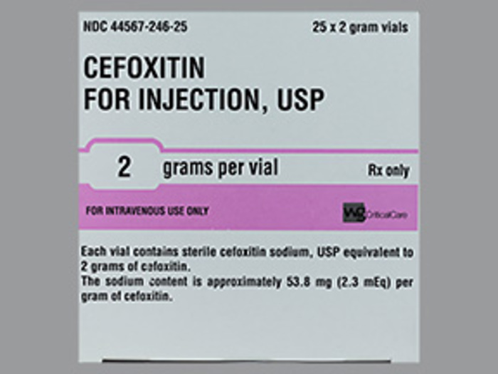 Rx Item-Cefoxitin 2 gm Vial 25X2 By Wg Critical Care 