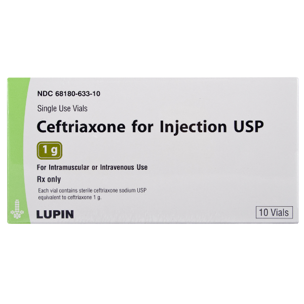 Rx Item-Ceftriaxone 1 gm Vial 10 By Lupin Pharma