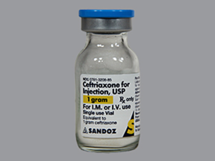 Rx Item Ceftriaxone 1 Gm Vial By Sandoz Pharma Gen Rocephin