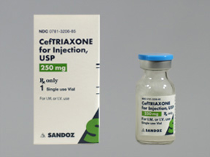 '.Rx Item-Ceftriaxone 250mg Vial By Sandoz.'