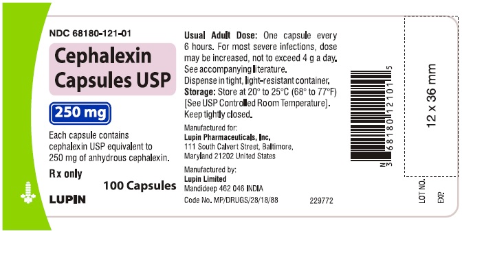 Rx Item-Cephalexin 250MG 100 CAP-Cool Store- by Lupin Pharma USA Gen Keflex