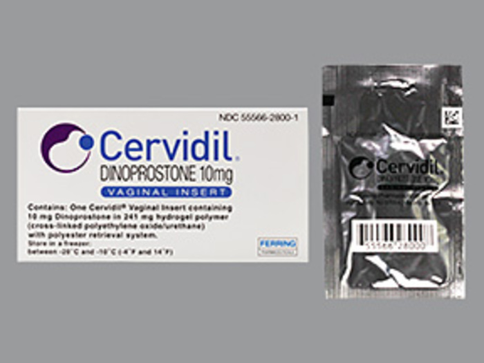 Rx Item-Cervidil 10mg dinoprostone Vaginal Insert By Ferring Pharm 