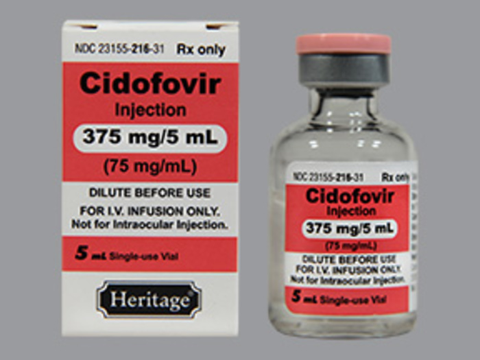Rx Item-Cidofovir 375MG 5 ML Single Dose Vial by Heritage Pharma USA  Gen Vistide