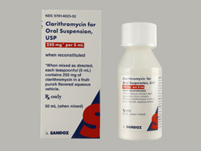 Rx Item-Clarithromycin 250Mg/5Ml Suspension 50Ml By Sandoz Pharma Gen Biaxin