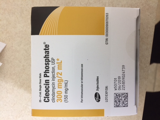 Rx Item-Cleocin 150Mg/Ml SDV 300mg Clindamycin 25X2Ml By Pfizer Pharma 300mg