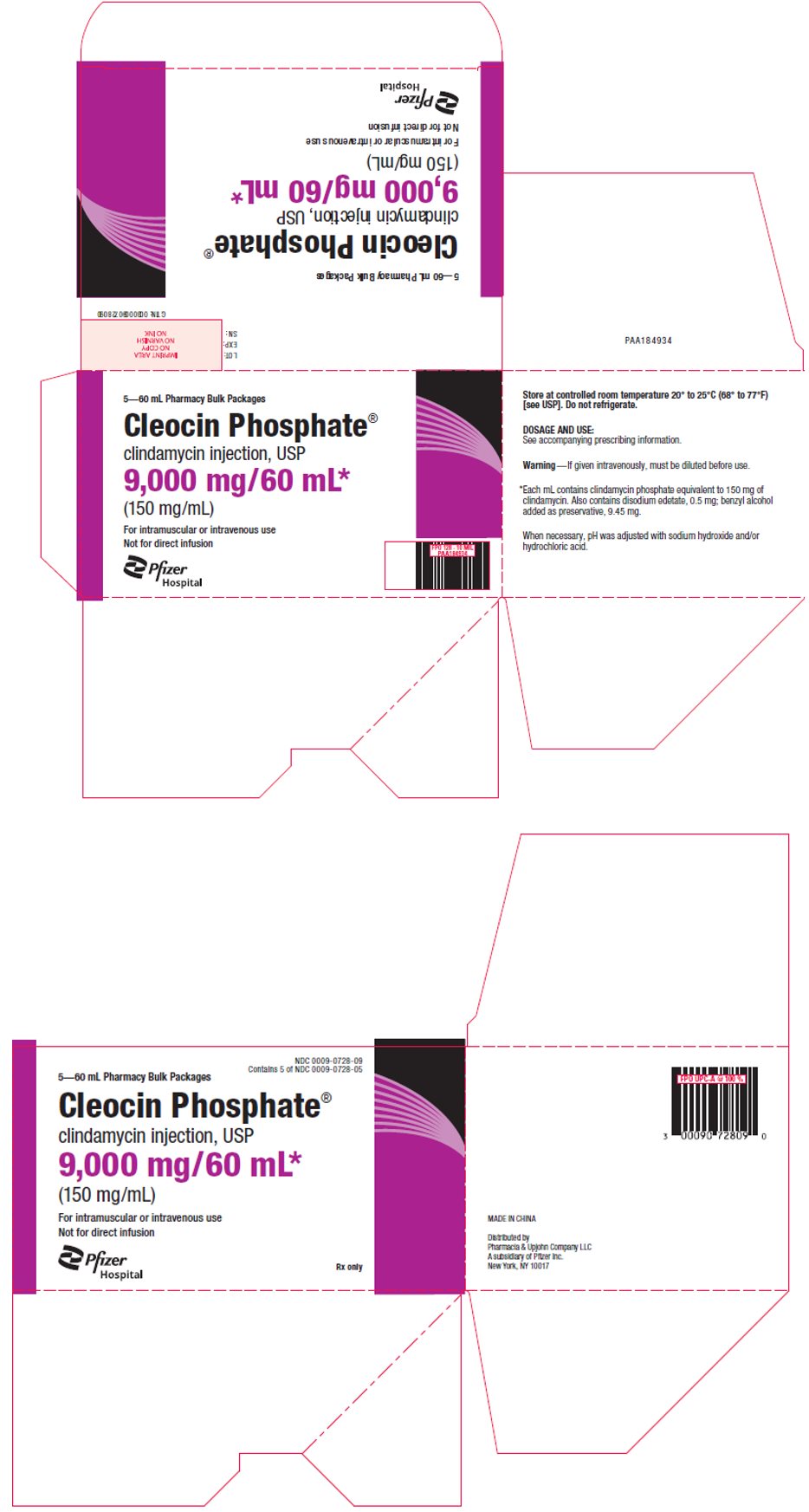 Rx Item-Cleocin 150Mg/Ml Pharmacy Bulk Vial 5X60Ml Clindamycin By Pfizer Pharma