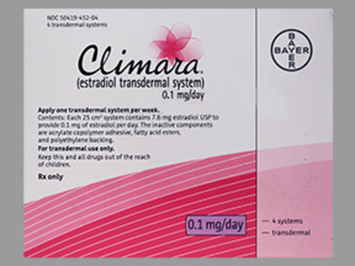 Rx Item-Climara 0.1Mg 24Hr Patch 4 By Bayer Pharma