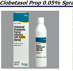 Rx Item-Clobetasol Propionate Top 0.05% Spray 125Ml By Perrigo Pharma
