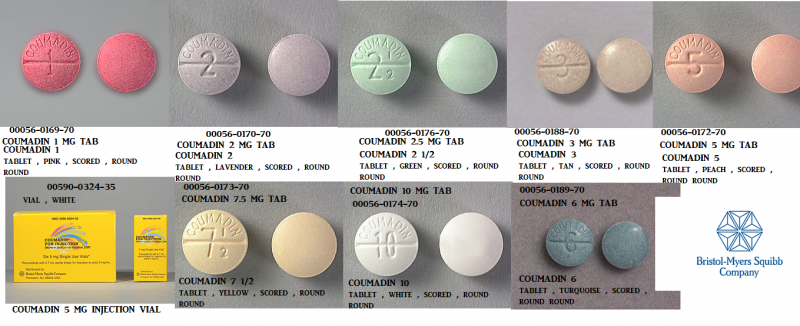 Coumadin 5mg Tab 100 by Bristol Myers Squibb