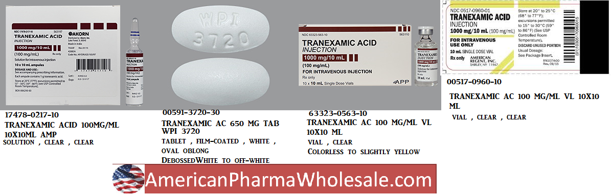 Rx Item-Tranexamic Acid 1000Mg 10 Vial 10X10Ml By American Regent Lab